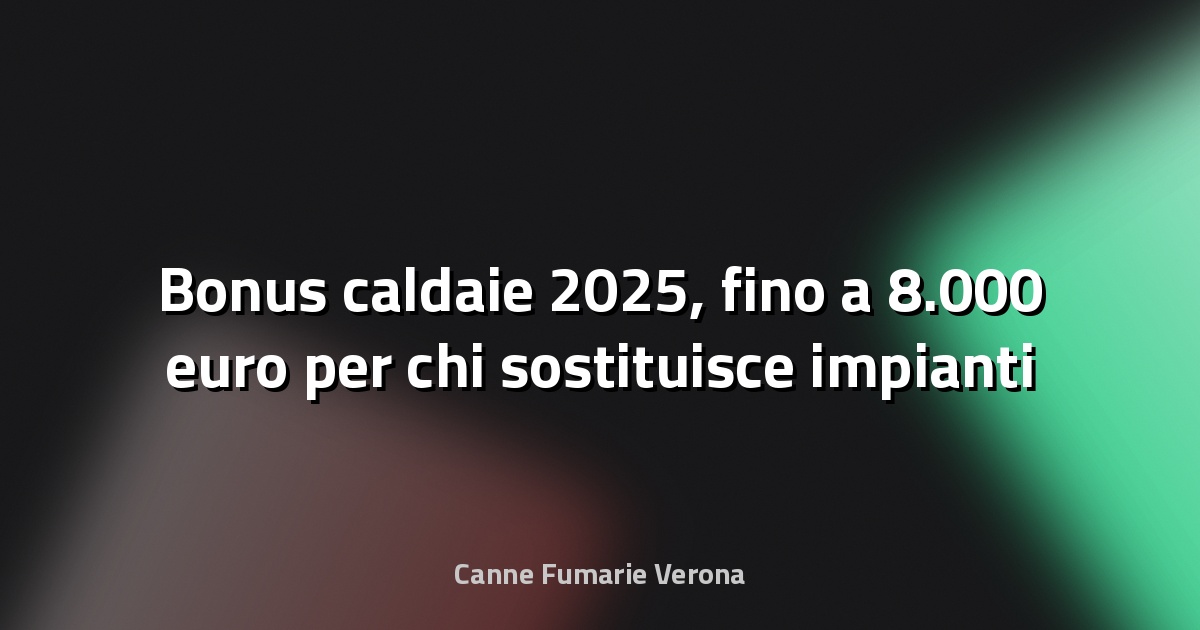 🔥 Bonus caldaie 2025, fino a 8.000 euro per chi sostituisce impianti inquinanti - Torino Cronaca