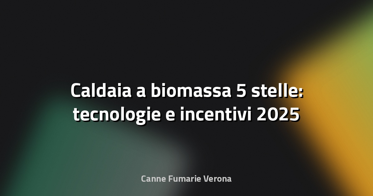 🔥 Caldaia a biomassa 5 stelle: tecnologie e incentivi 2025
