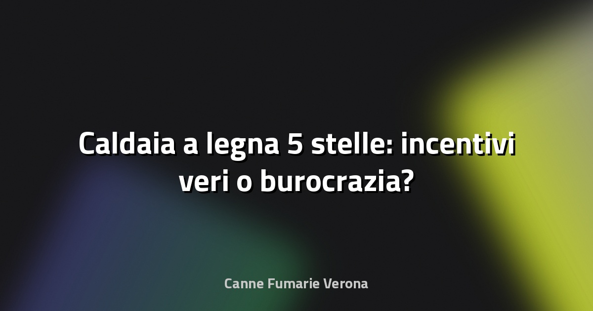 🔥 Caldaia a legna 5 stelle: incentivi veri o burocrazia?