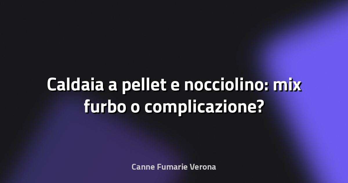 🔥 Caldaia a pellet e nocciolino: mix furbo o complicazione?