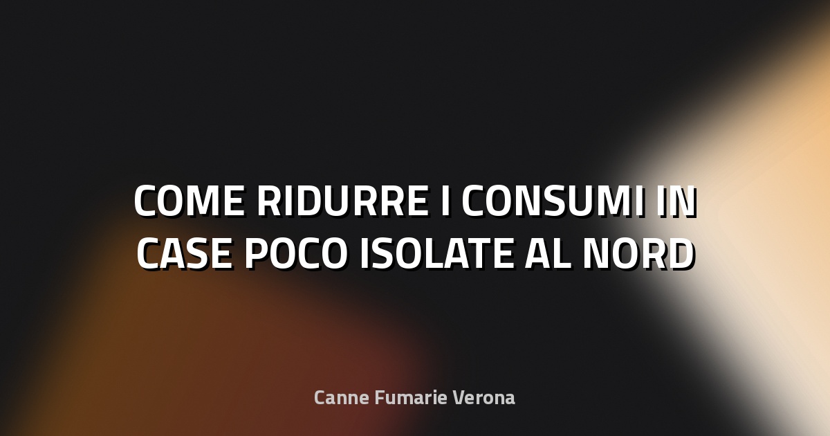 🔥 COME RIDURRE I CONSUMI IN CASE POCO ISOLATE AL NORD