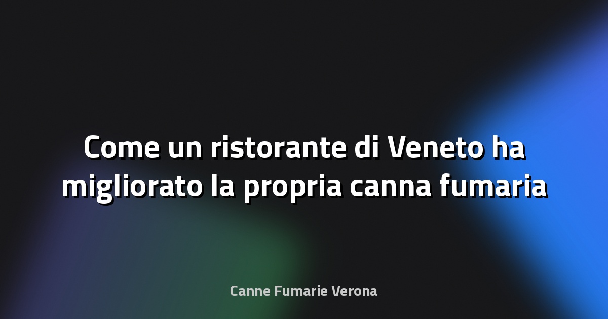 🔥 Come un ristorante di Veneto ha migliorato la propria canna fumaria e ridotto i fumi