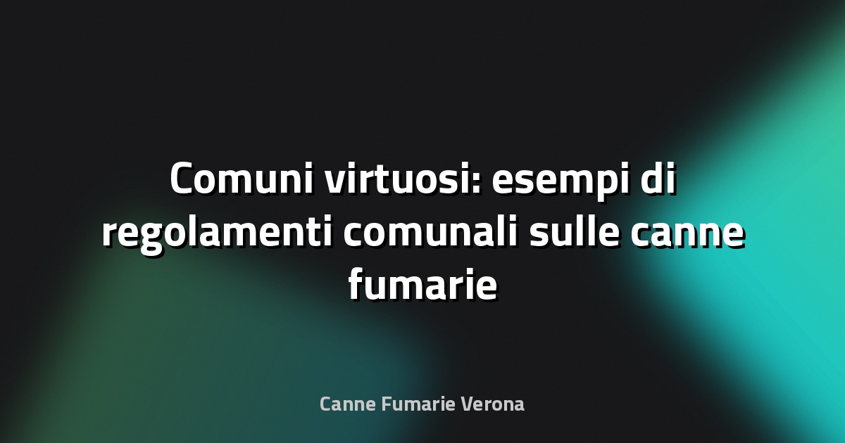 🔥 Comuni virtuosi: esempi di regolamenti comunali sulle canne fumarie