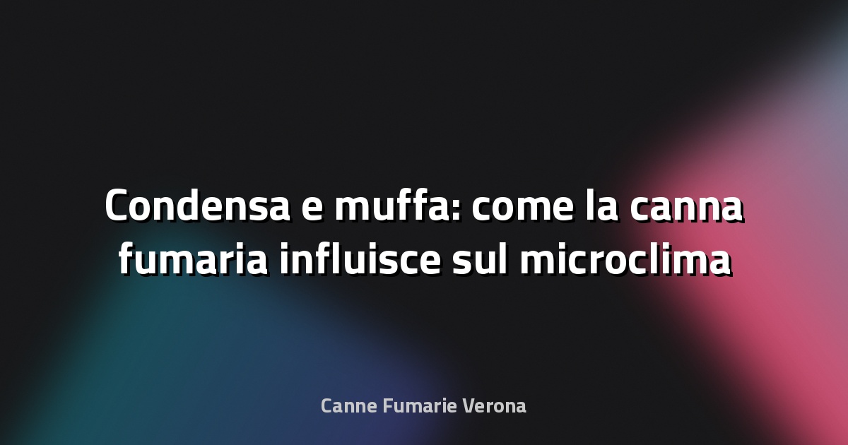 🔥 Condensa e muffa: come la canna fumaria influisce sul microclima