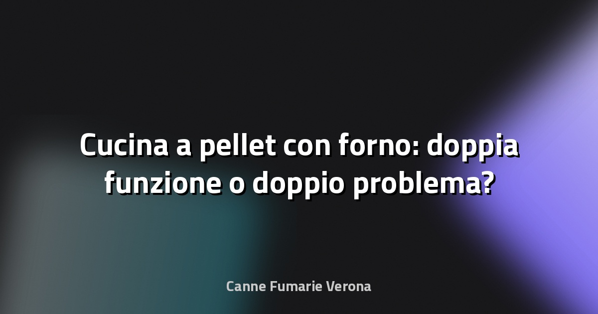 🔥 Cucina a pellet con forno: doppia funzione o doppio problema?