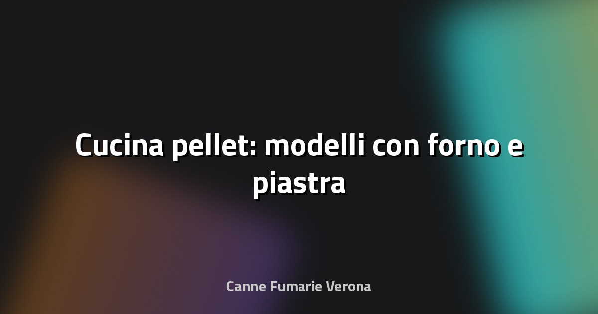 🔥 Cucina pellet: modelli con forno e piastra
