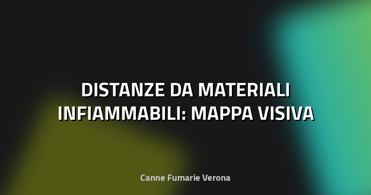 🔥 DISTANZE DA MATERIALI INFIAMMABILI: MAPPA VISIVA