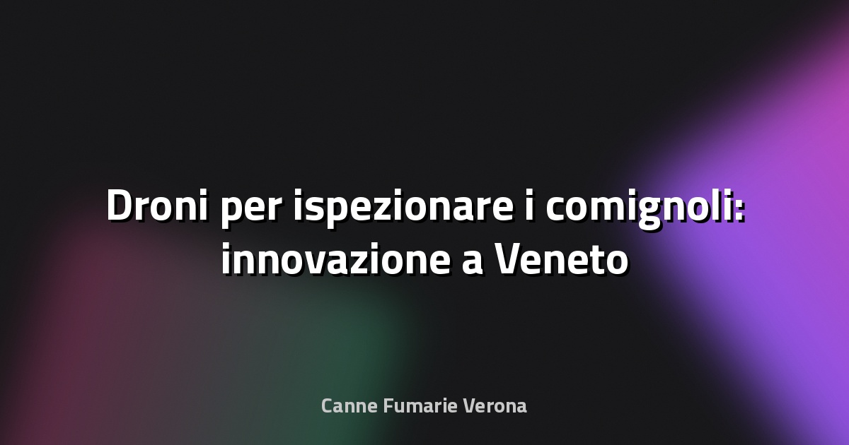 🚁 Droni per ispezionare i comignoli: innovazione a Veneto
