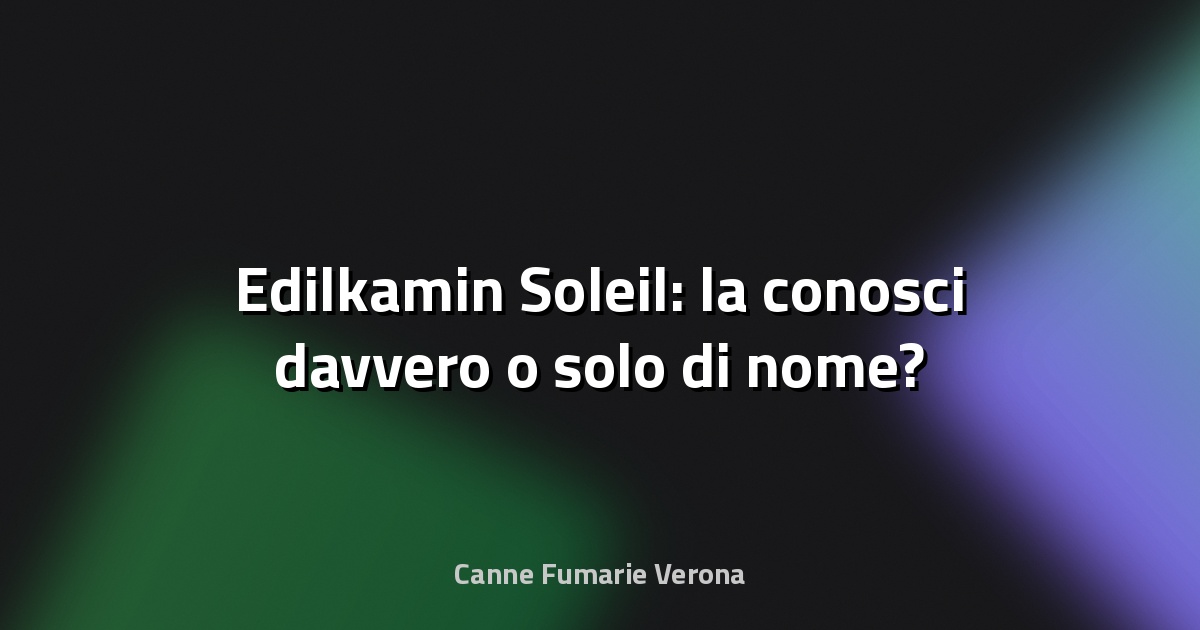 🔥 Edilkamin Soleil: la conosci davvero o solo di nome?