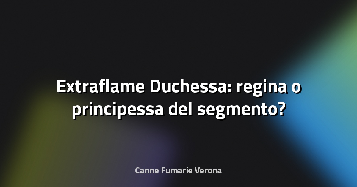 🔥 Extraflame Duchessa: regina o principessa del segmento?