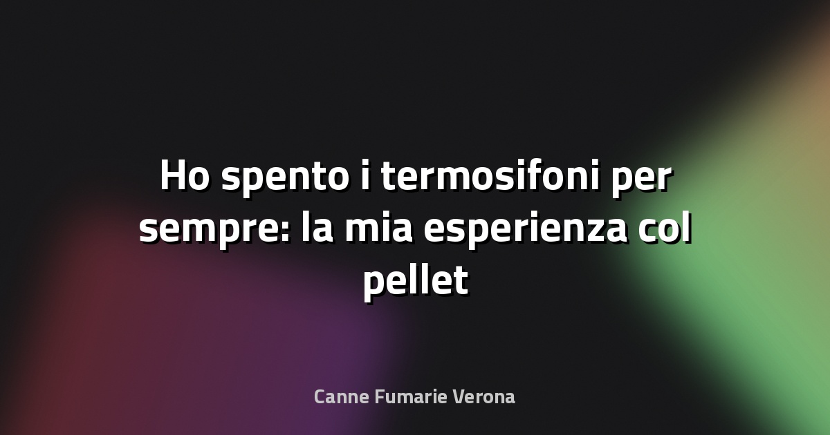 🔥 Ho spento i termosifoni per sempre: la mia esperienza col pellet