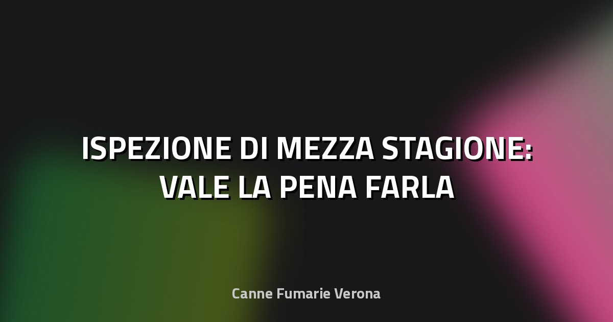 🔍 ISPEZIONE DI MEZZA STAGIONE: VALE LA PENA FARLA