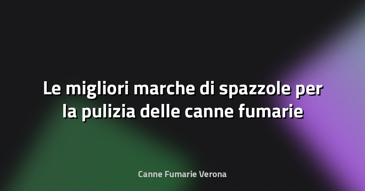 🧹 Le migliori marche di spazzole per la pulizia delle canne fumarie