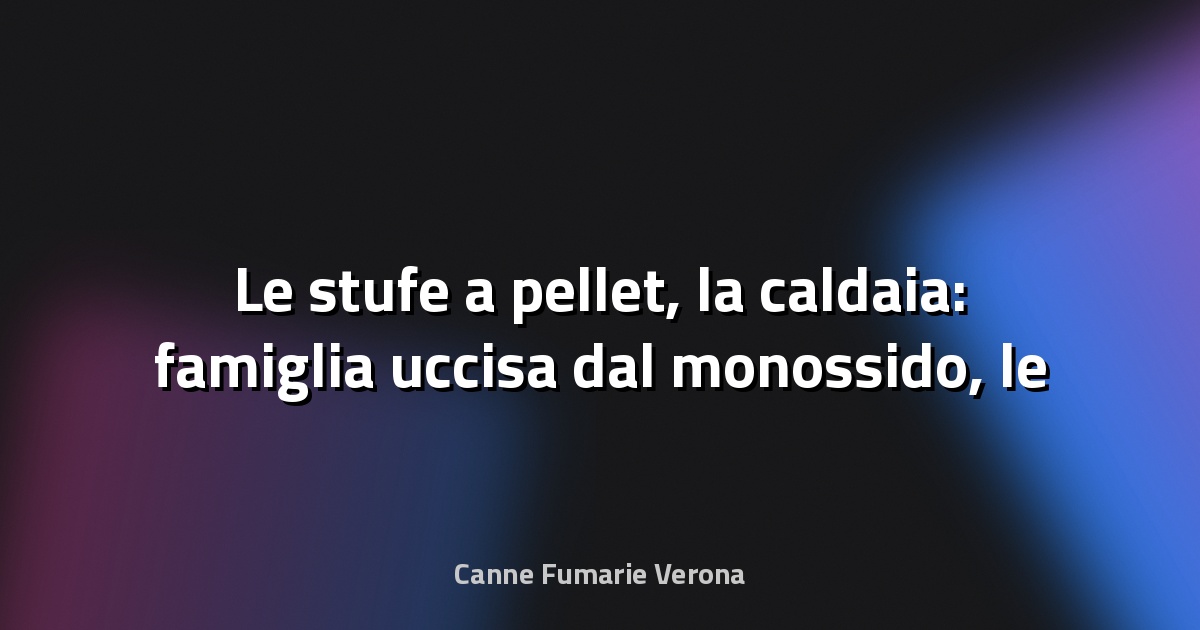 🔥 Le stufe a pellet, la caldaia: famiglia uccisa dal monossido, le indagini. “Tutto è accaduto di sera” - La Nazione