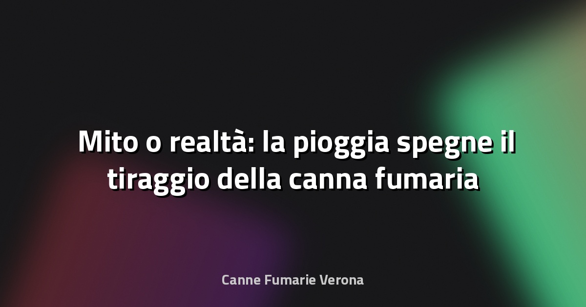 🌧️ Mito o realtà: la pioggia spegne il tiraggio della canna fumaria