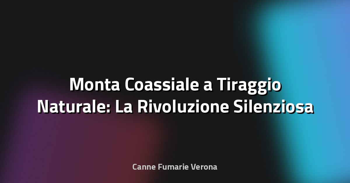 🔥 Monta Coassiale a Tiraggio Naturale: La Rivoluzione Silenziosa della Caldaia
