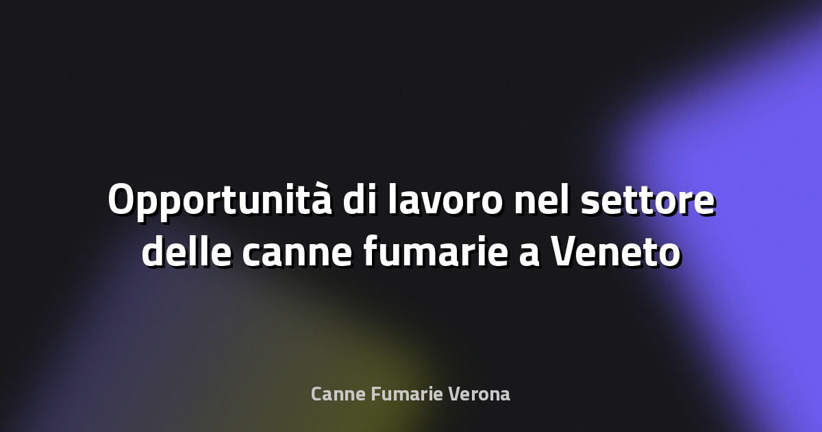 🔥 Opportunità di lavoro nel settore delle canne fumarie a Veneto