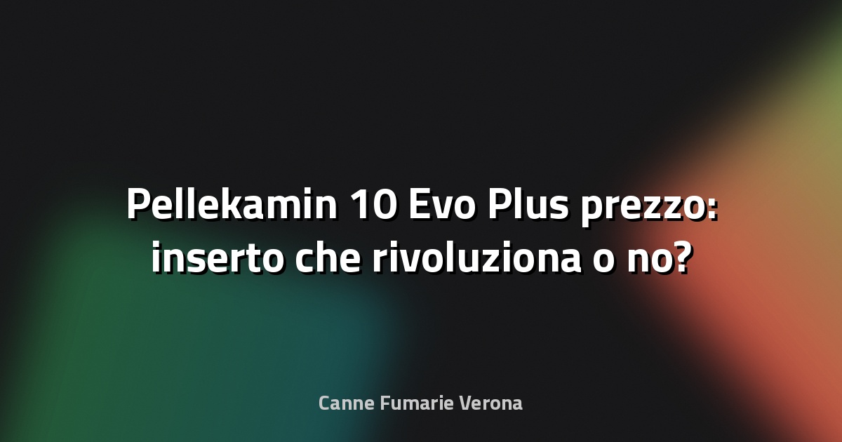 🔥 Pellekamin 10 Evo Plus prezzo: inserto che rivoluziona o no?