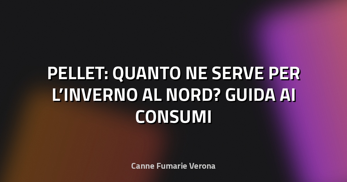 🔥 PELLET: QUANTO NE SERVE PER L’INVERNO AL NORD? GUIDA AI CONSUMI