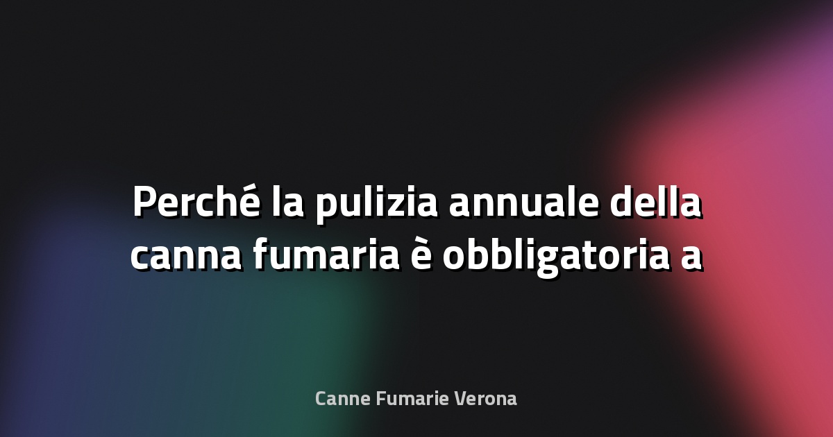 🔥 Perché la pulizia annuale della canna fumaria è obbligatoria a Veneto