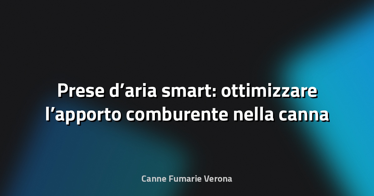 🔥 Prese d’aria smart: ottimizzare l’apporto comburente nella canna fumaria