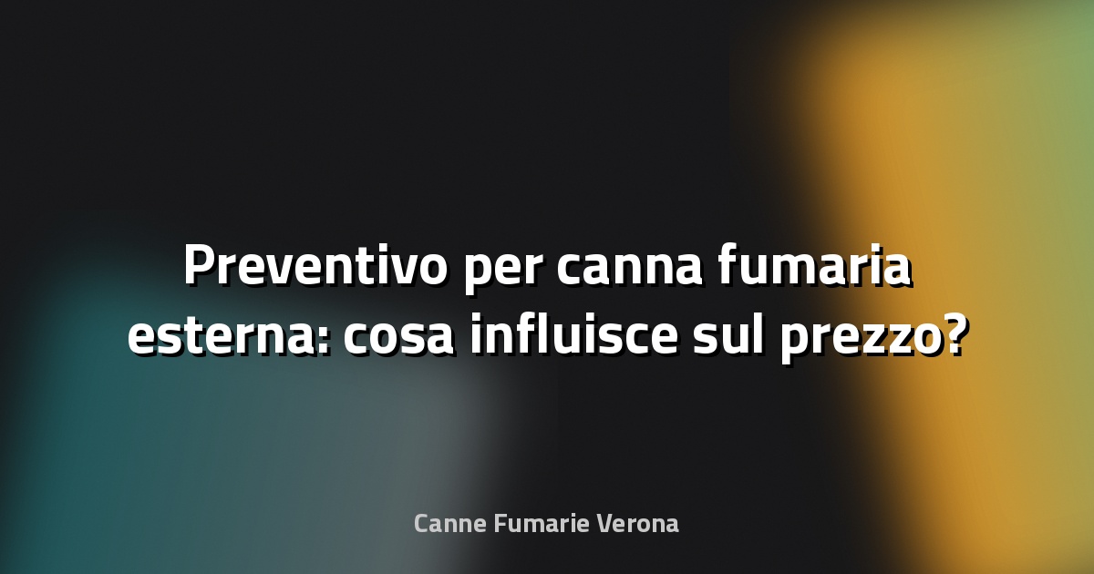 🔥 Preventivo per canna fumaria esterna: cosa influisce sul prezzo?