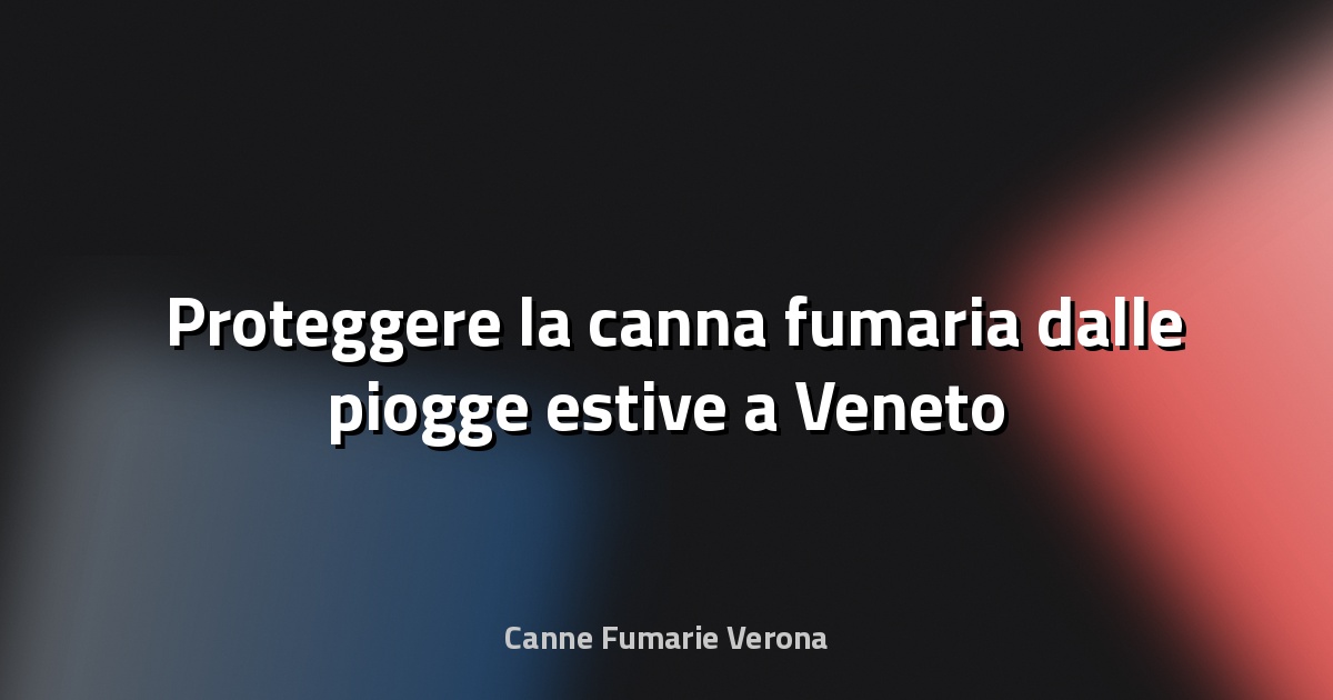🌧️ Proteggere la canna fumaria dalle piogge estive a Veneto