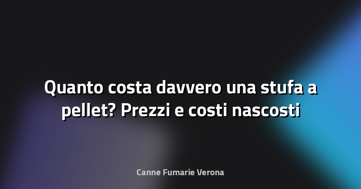 🔥 Quanto costa davvero una stufa a pellet? Prezzi e costi nascosti