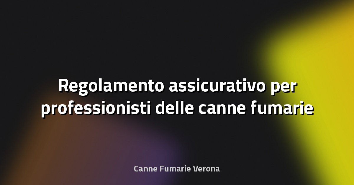 🔥 Regolamento assicurativo per professionisti delle canne fumarie