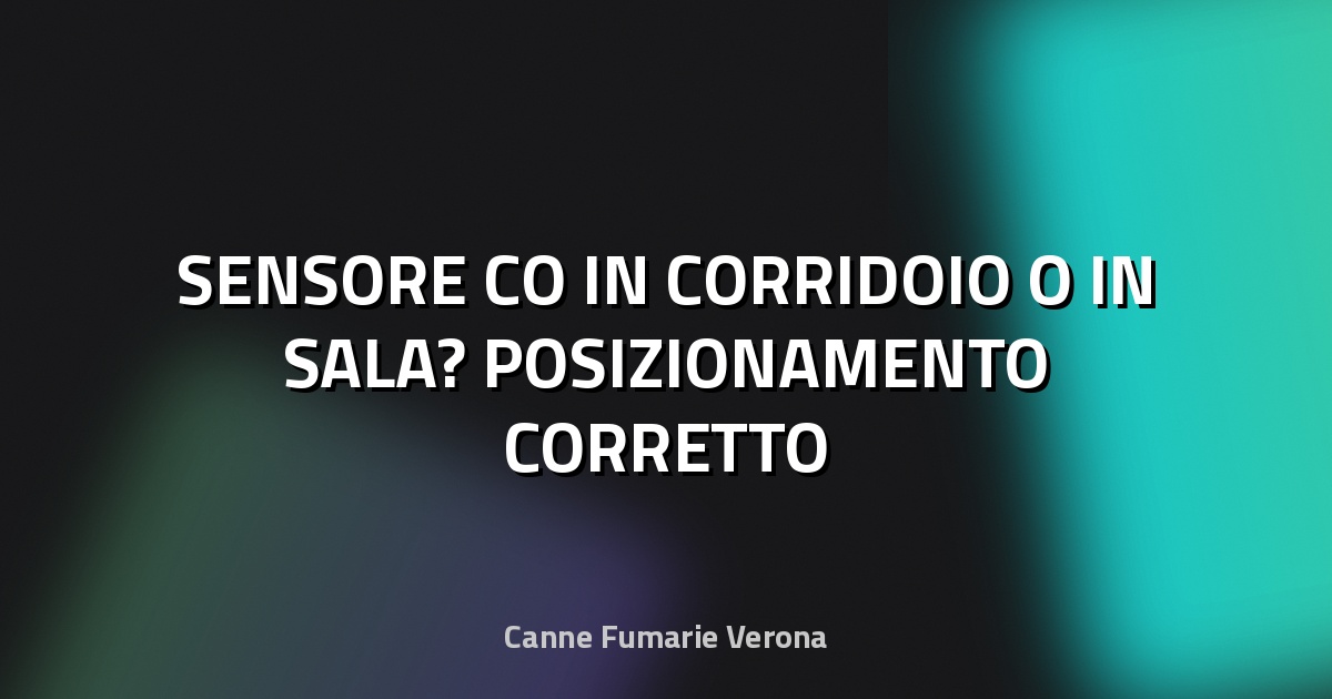 🔥 SENSORE CO IN CORRIDOIO O IN SALA? POSIZIONAMENTO CORRETTO