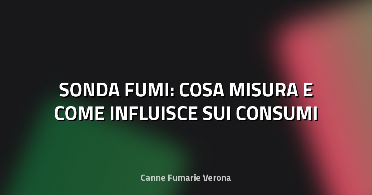 🔥 SONDA FUMI: COSA MISURA E COME INFLUISCE SUI CONSUMI