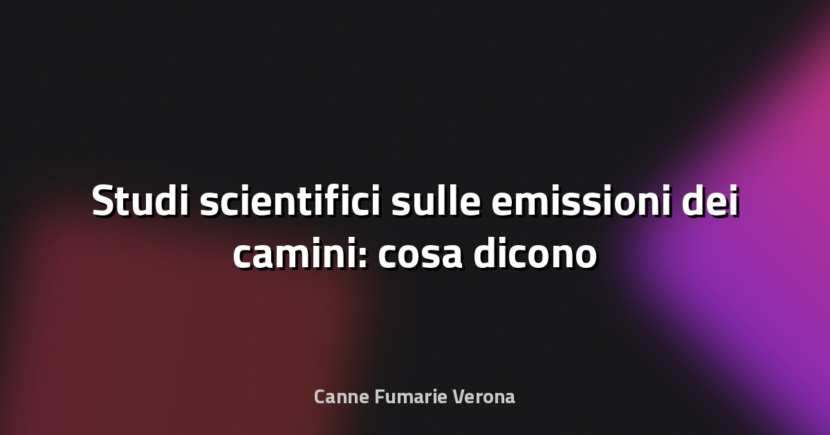 🔥 Studi scientifici sulle emissioni dei camini: cosa dicono