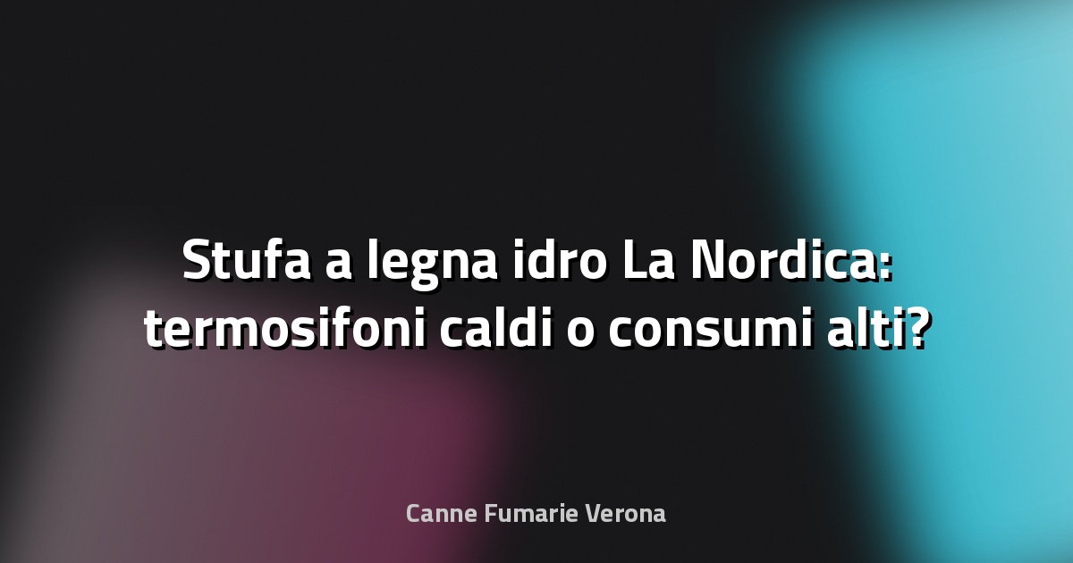 🔥 Stufa a legna idro La Nordica: termosifoni caldi o consumi alti?