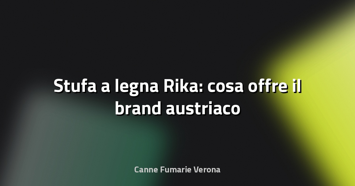 🔥 Stufa a legna Rika: cosa offre il brand austriaco