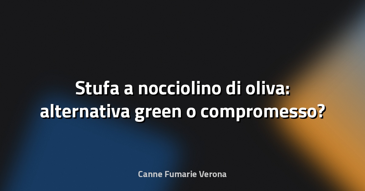 🔥 Stufa a nocciolino di oliva: alternativa green o compromesso?