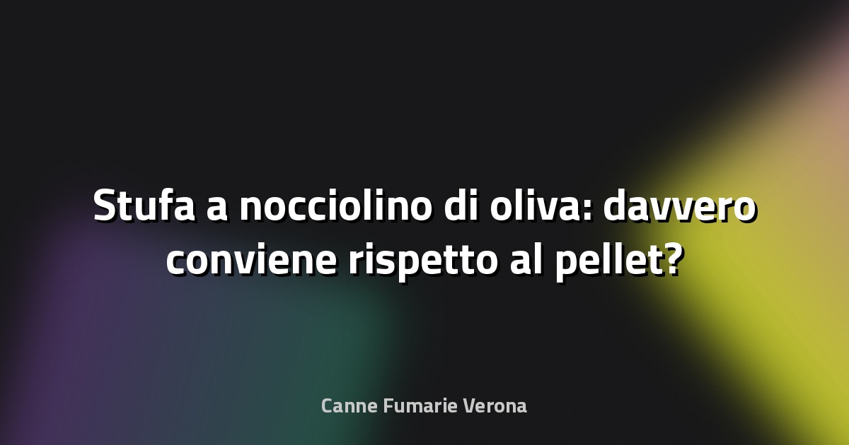 🔥 Stufa a nocciolino di oliva: davvero conviene rispetto al pellet?