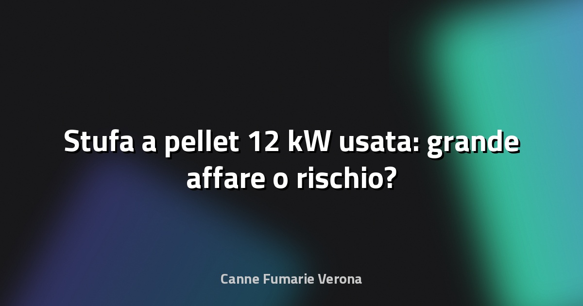 🔥 Stufa a pellet 12 kW usata: grande affare o rischio?