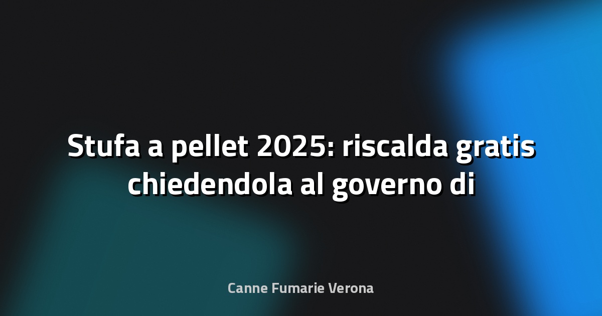 🔥 Stufa a pellet 2025: riscalda gratis chiedendola al governo di Veneto