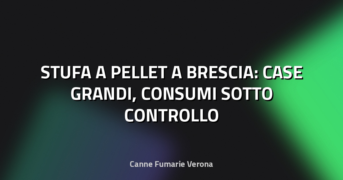 🔥 STUFA A PELLET A BRESCIA: CASE GRANDI, CONSUMI SOTTO CONTROLLO