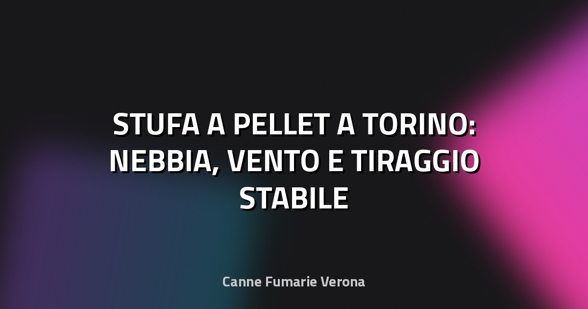 🔥 STUFA A PELLET A TORINO: NEBBIA, VENTO E TIRAGGIO STABILE