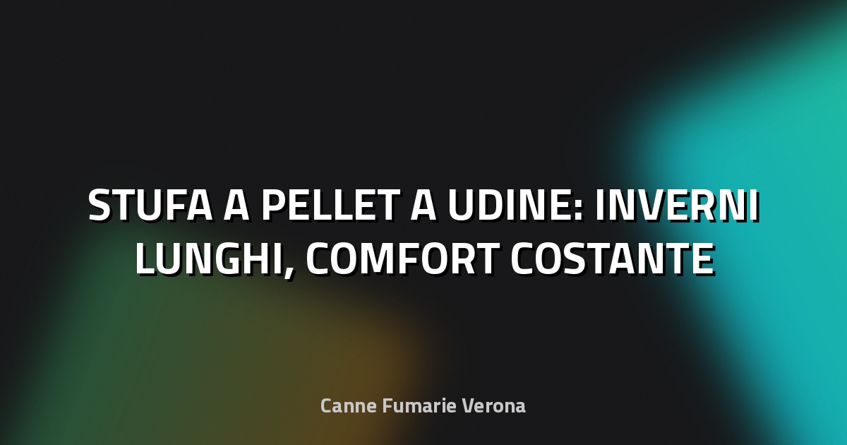 🔥 STUFA A PELLET A UDINE: INVERNI LUNGHI, COMFORT COSTANTE