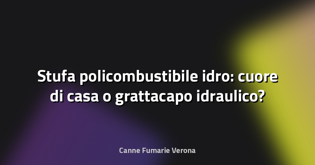 🔥 Stufa policombustibile idro: cuore di casa o grattacapo idraulico?