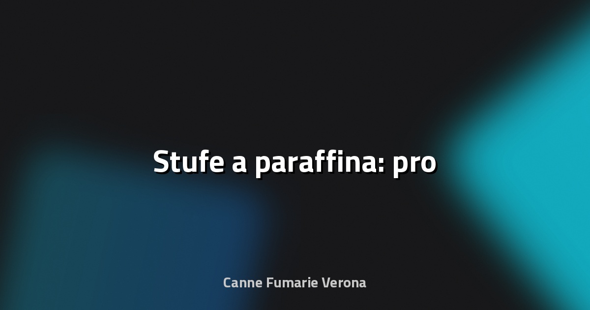 🔥 Stufe a paraffina: pro