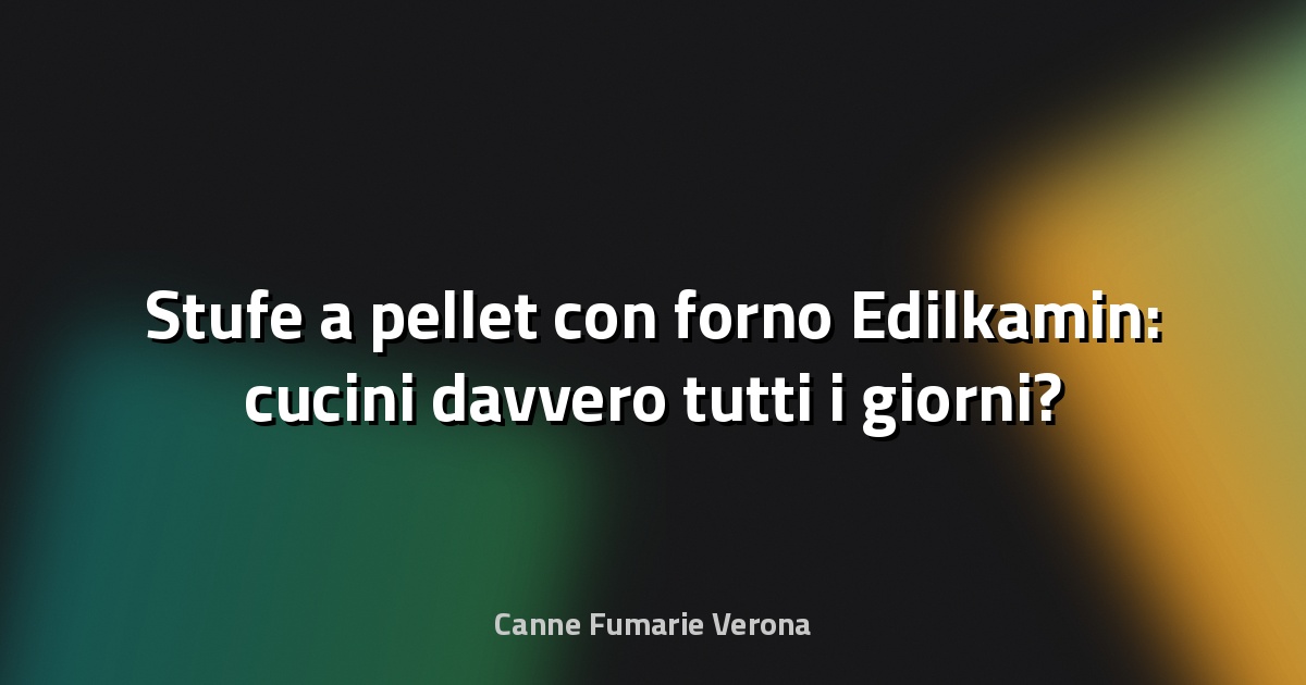 🔥 Stufe a pellet con forno Edilkamin: cucini davvero tutti i giorni?