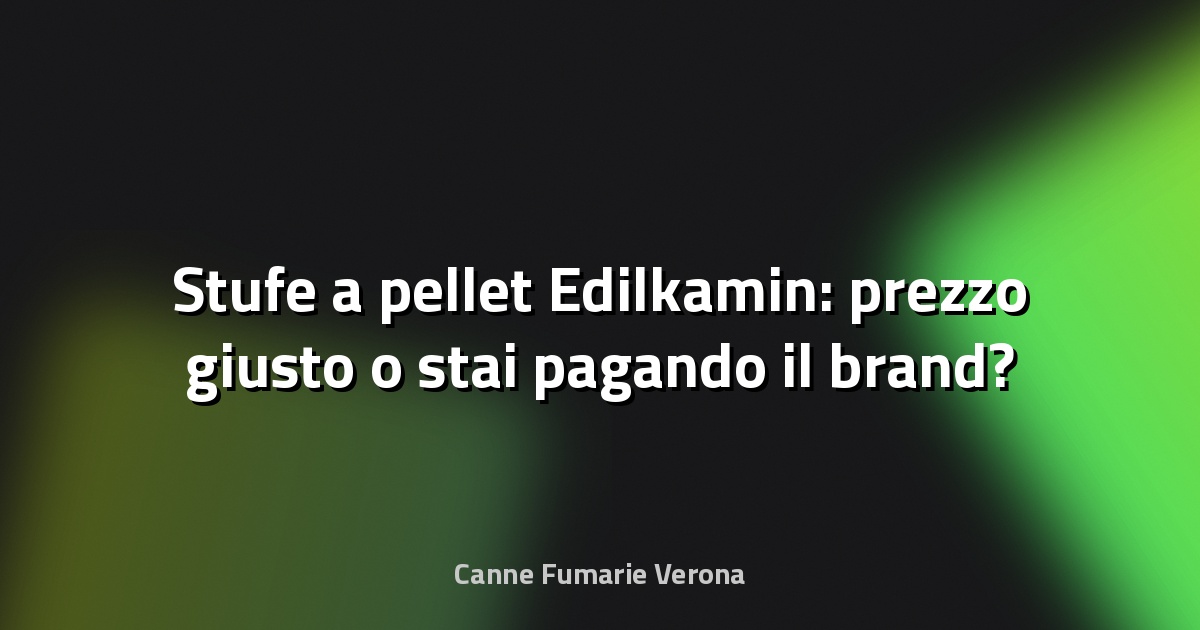 🔥 Stufe a pellet Edilkamin: prezzo giusto o stai pagando il brand?