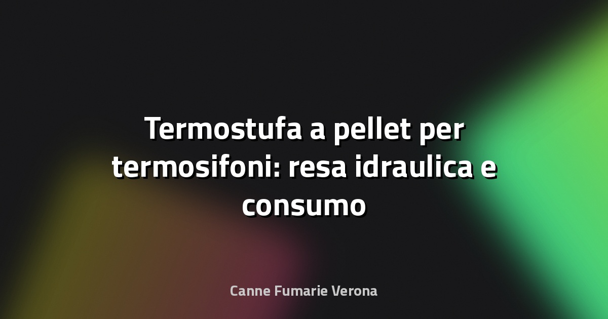 🔥 Termostufa a pellet per termosifoni: resa idraulica e consumo