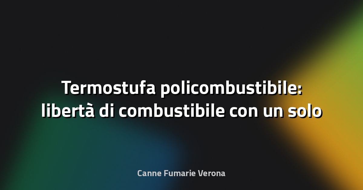 🔥 Termostufa policombustibile: libertà di combustibile con un solo impianto