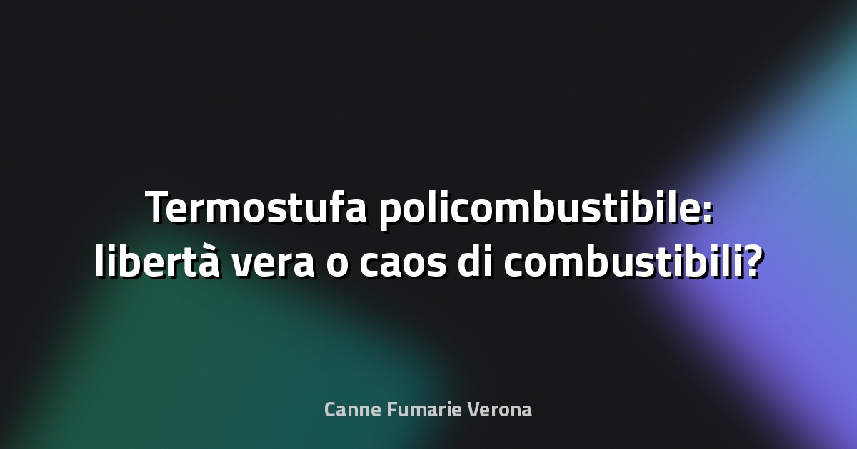 🔥 Termostufa policombustibile: libertà vera o caos di combustibili?