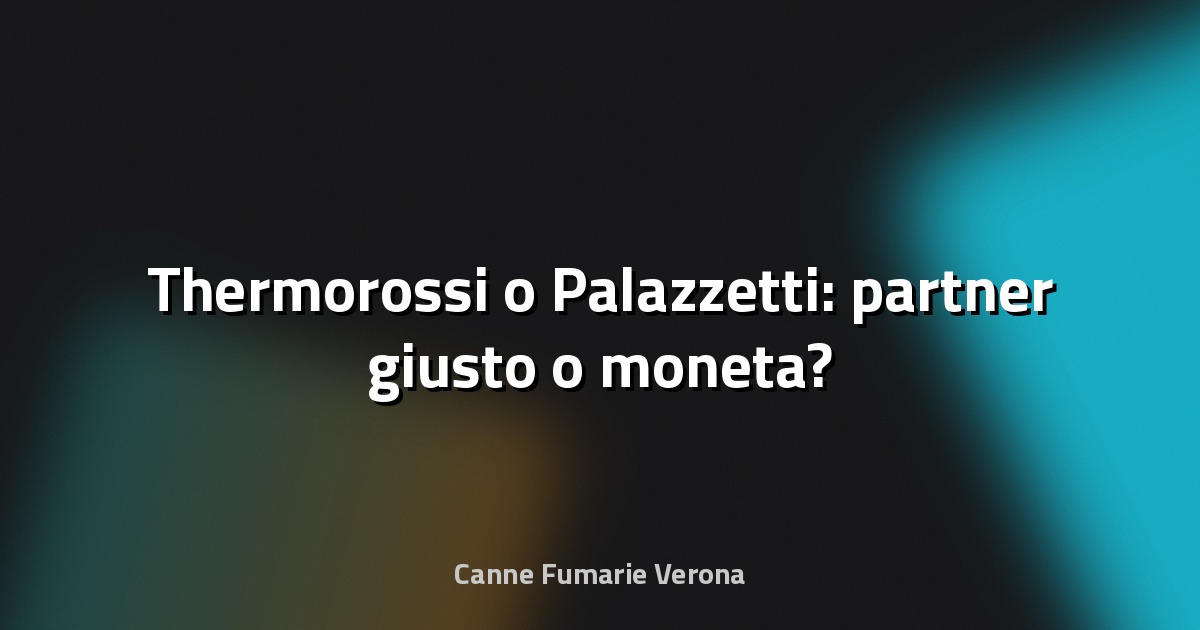 🔥 Thermorossi o Palazzetti: partner giusto o moneta?