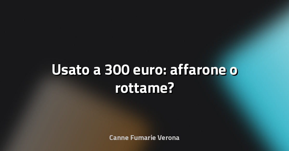 🔥 Usato a 300 euro: affarone o rottame?